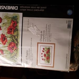 Embroidery stamped cross stitch